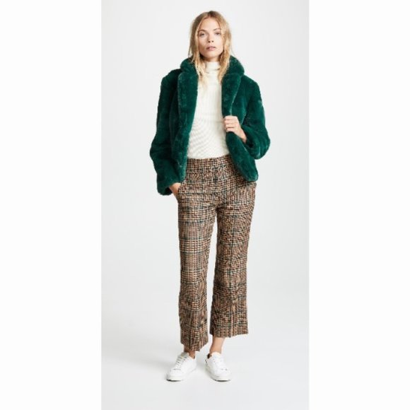 Keepsake Stay With Me Faux Fur Coat Emerald - Picture 5 of 7